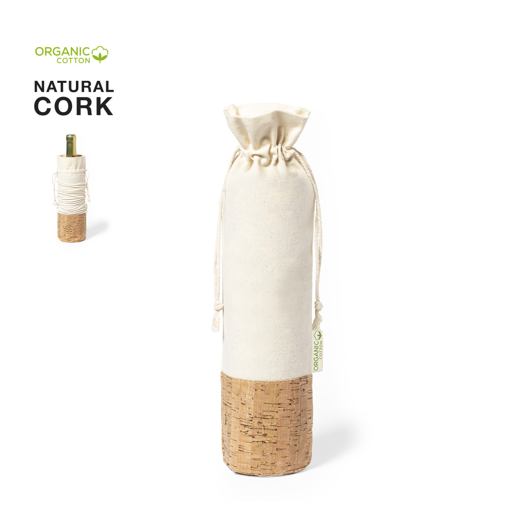 Bolsa algodón/corcho para botellas