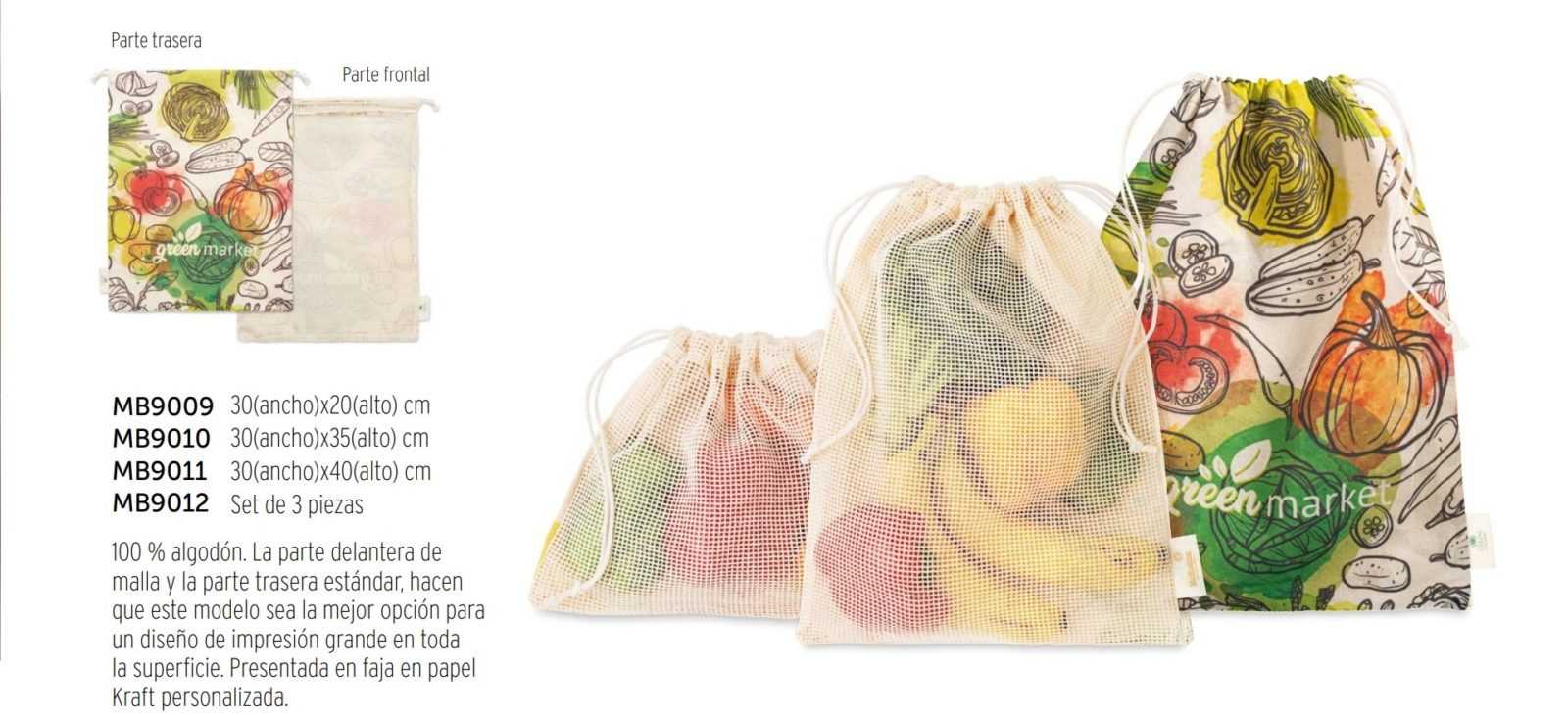 Bolsas reutilizables para frutas y verduras